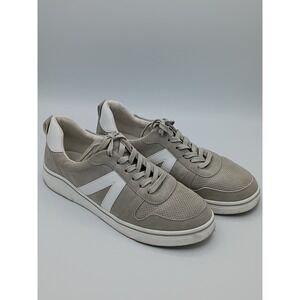 MIA Womens Elia Grey White Size 10M Faux Suede Lace Up Sneakers